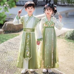 儿童汉服演出服小道童小酒馆胭脂妆国风古典舞蹈服公主连衣裙超仙