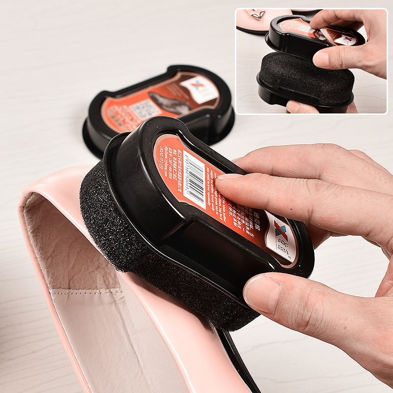 家用双面一擦即亮无色鞋蜡刷子 鞋包真皮保养护理鞋油 擦皮鞋海绵