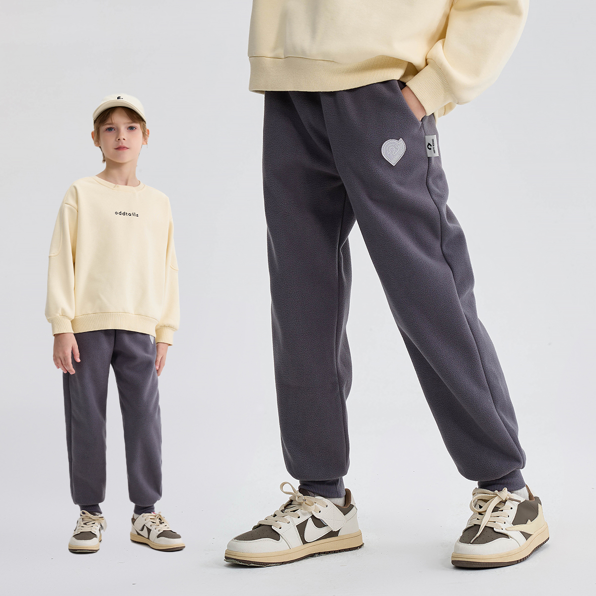 雪中飞kids童装儿童裤子女童男童休闲裤中大童2025新款百搭运动裤