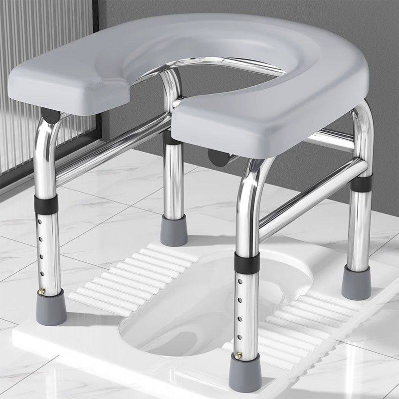 爆品坐便器厕所老人升降凳简易加粗坐便椅孕妇防溅不锈钢卫生洗澡