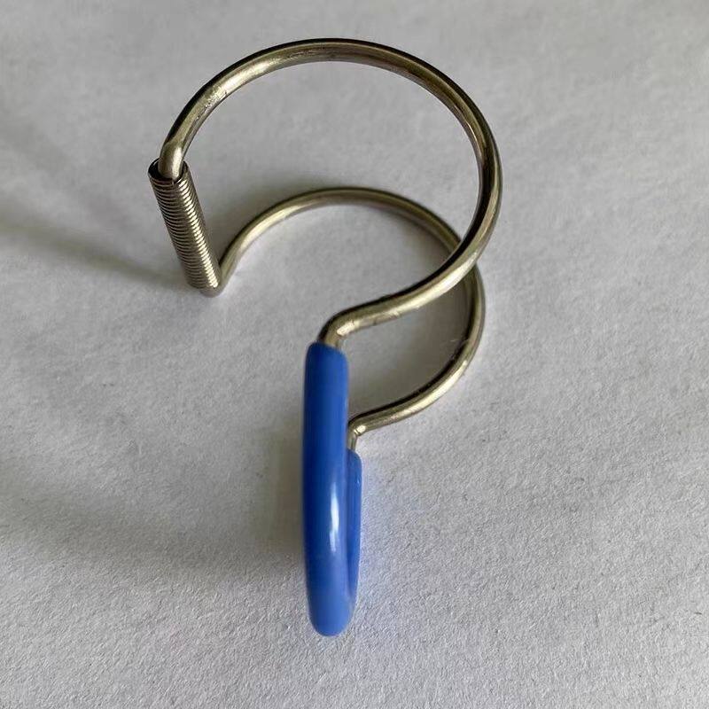 爆品304不锈钢晾衣杆室外衣架宿舍阳台固定防滑圆管蓝色卡扣