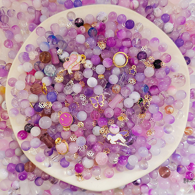 爆品端午节琉璃珠串珠子散珠混装材料包男女生手工手链项链饰品