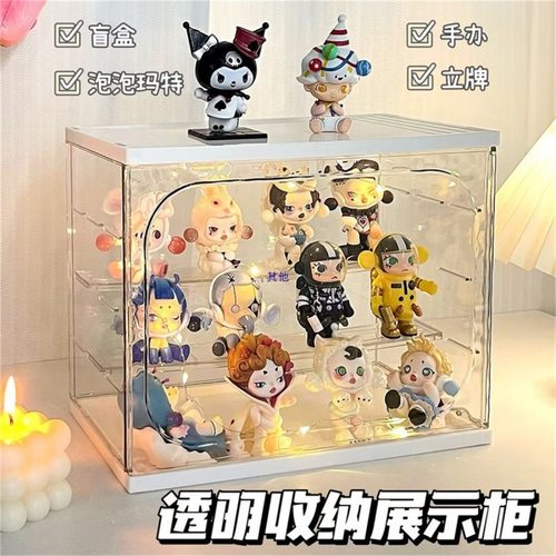 爆品新款家用陈列亚克力透明模型摆件玩具盒手办展示柜积木乐高收