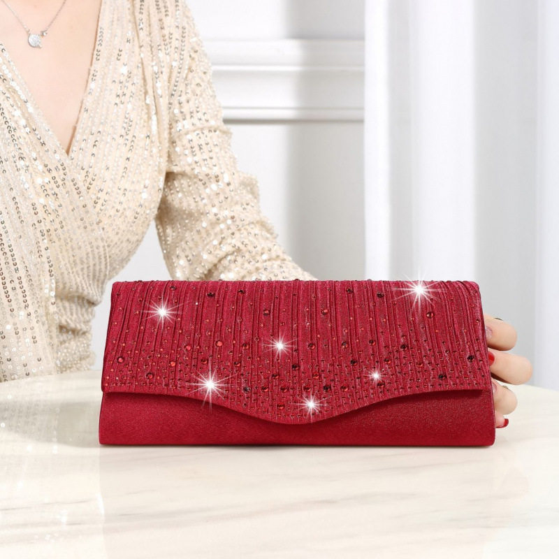 爆品2024新款日韩宴会手拿包新娘礼服包轻奢名媛包高颜值斜挎包单