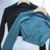 欧美明星Kendall肯豆同款 防晒衫 舞蹈针织外套芭蕾披肩上衣小坎肩