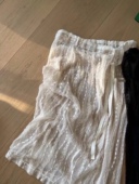 2023新款 重工设计感蕾丝半身裙女 绑带透视时尚