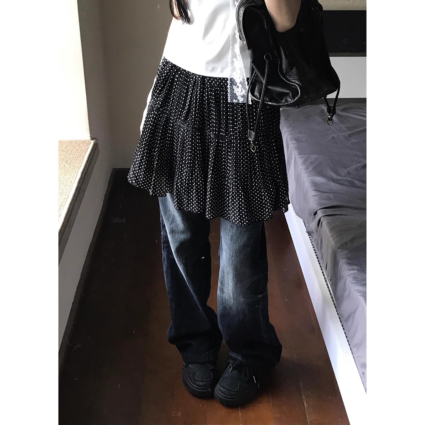 美式复古半身裙新款辣妹叠穿短裙