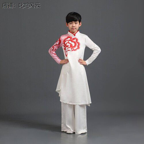 六一古典舞演出服儿童红