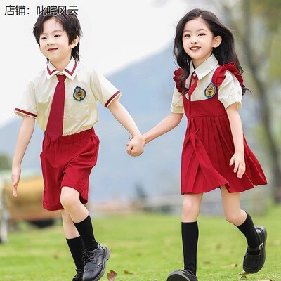 小学生夏季班服英伦衬衫