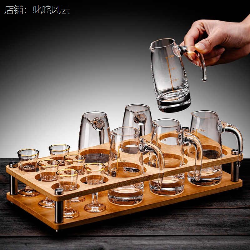 金边白酒杯加厚玻璃金箔
