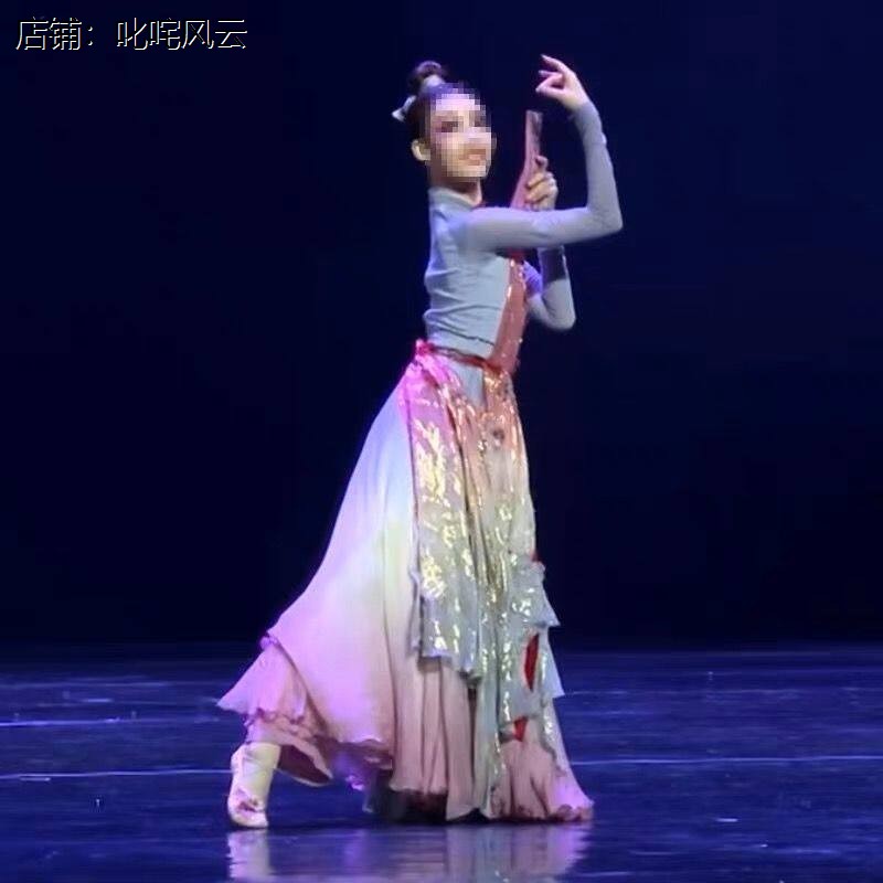 桃花笺舞蹈服古典演出服