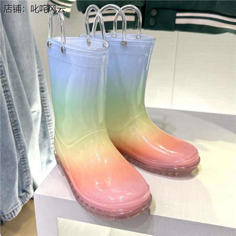 新款日单学生儿童雨鞋轻