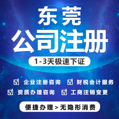 东莞公司注册营业执照注销个体代理记账报税异常处理股权变更减资