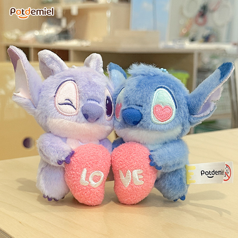 迪士尼potdemiel蜂蜜罐史迪奇安琪毛绒公仔包挂件饰情侣可爱礼物