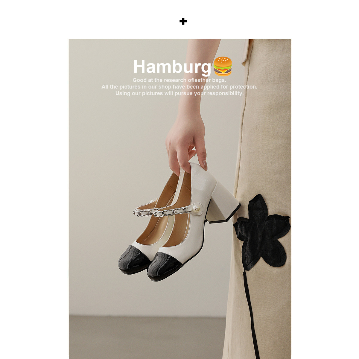 【汉堡Hamburg】复古玛丽珍鞋圆头高跟鞋女厚底粗跟jk单鞋子女,女鞋,玛丽珍鞋,淘宝优惠券,粉丝福利购,淘宝优惠卷