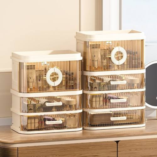 多功能桌面置物架梳妆台化妆品收纳盒学生宿舍高级感收纳文具抽屉