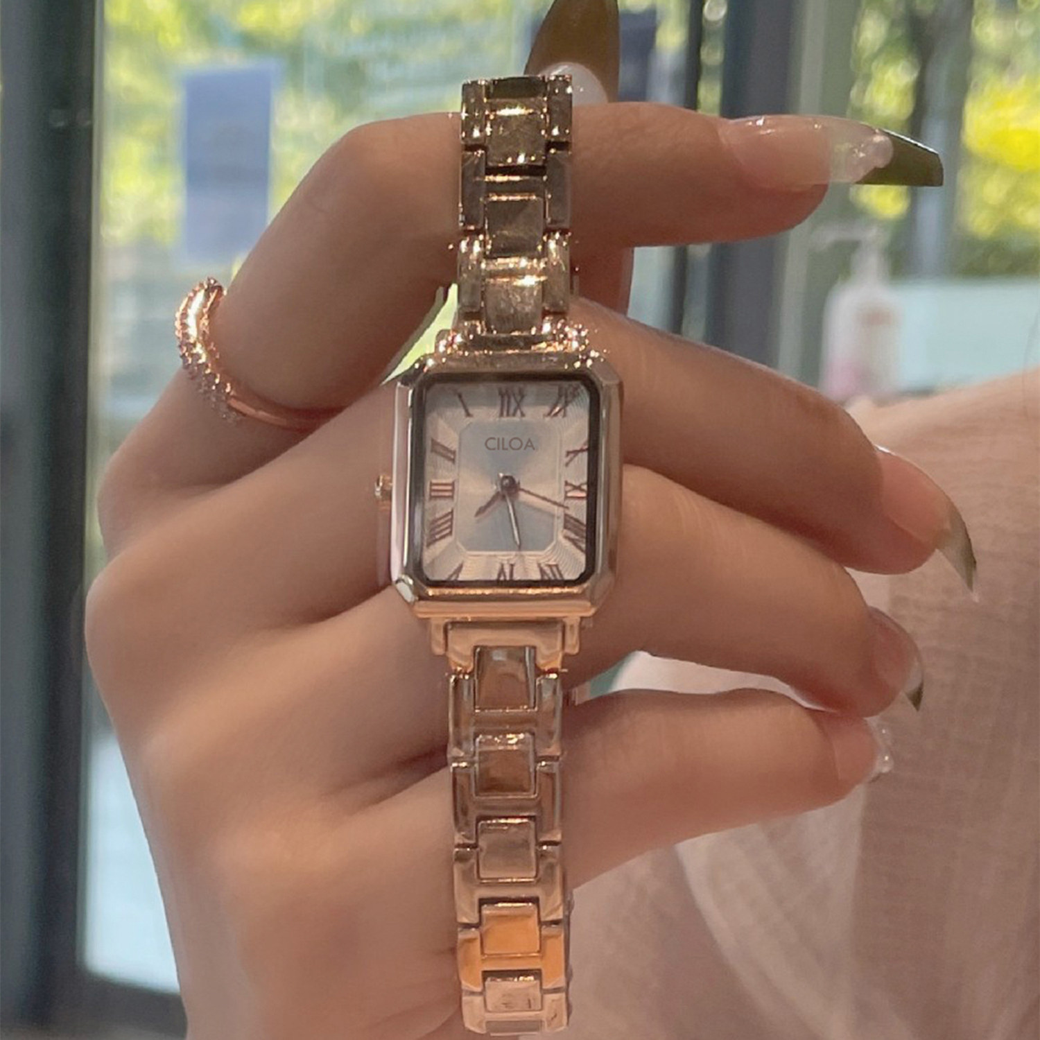 CILOA希洛欧法国小众手表女士小方表正品名牌表女款轻奢职场女表
