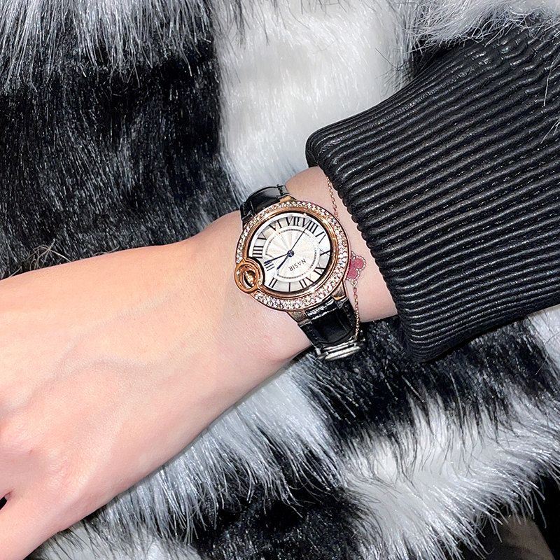 气球手表女轻奢小众蓝腕表名牌正品女表卡家女士女款瑞士表品牌潮