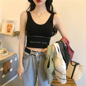 2024百搭美背遮肚吊带背心女裹胸外穿短款 打底夏内搭运动露脐上衣