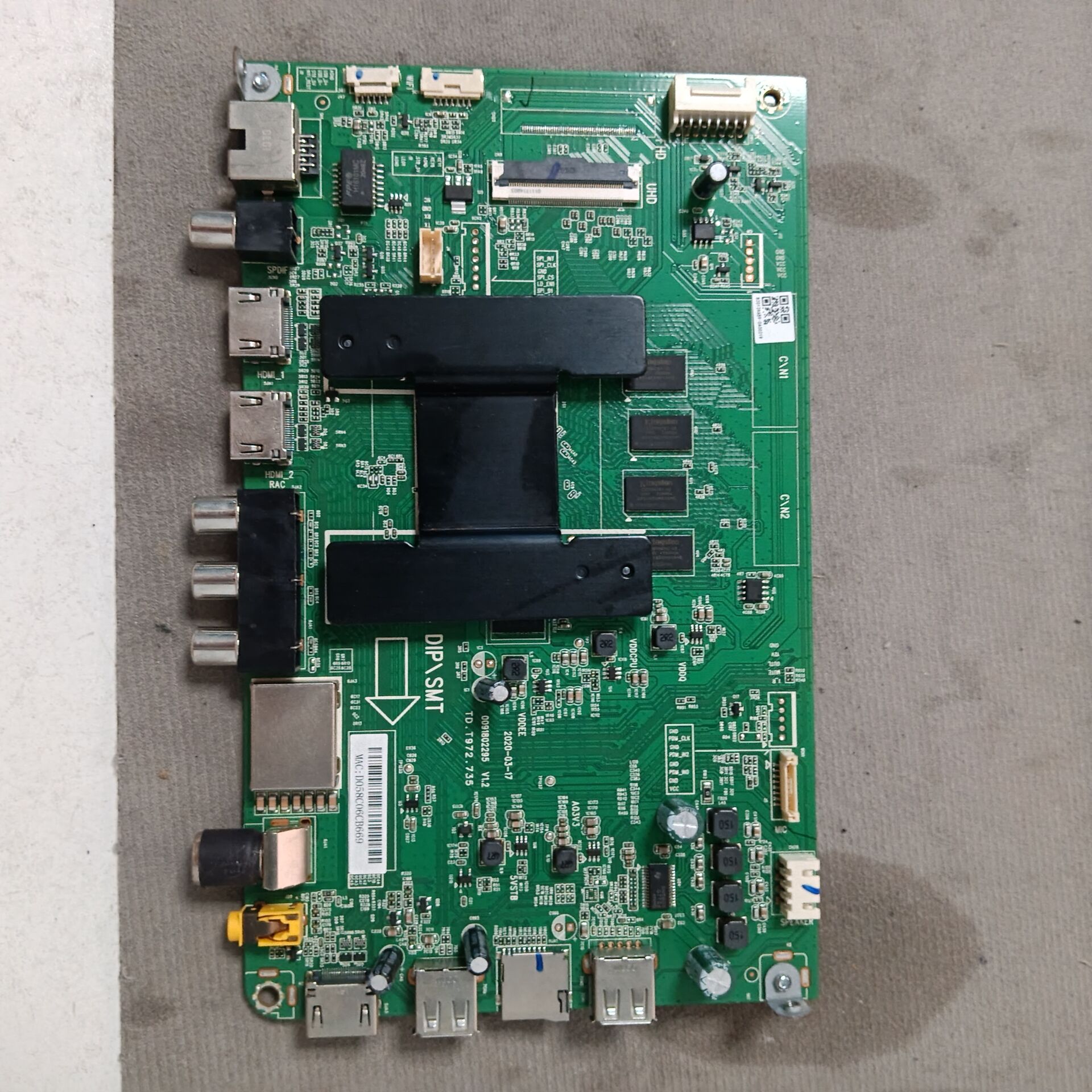 海尔58U2主板0091802295 V1.2屏CC580PV7D