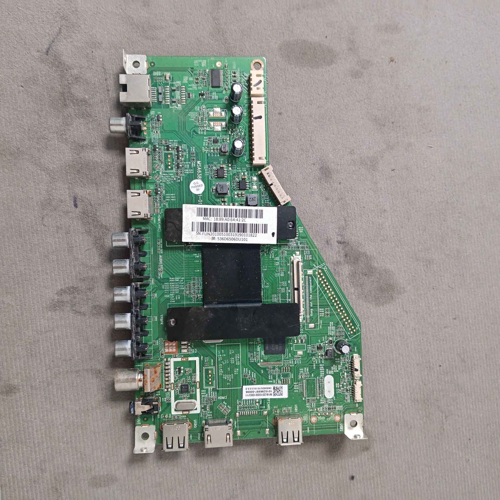 原装海尔65Y3主板MSA6380-ZC01-01配屏LC650RU1A