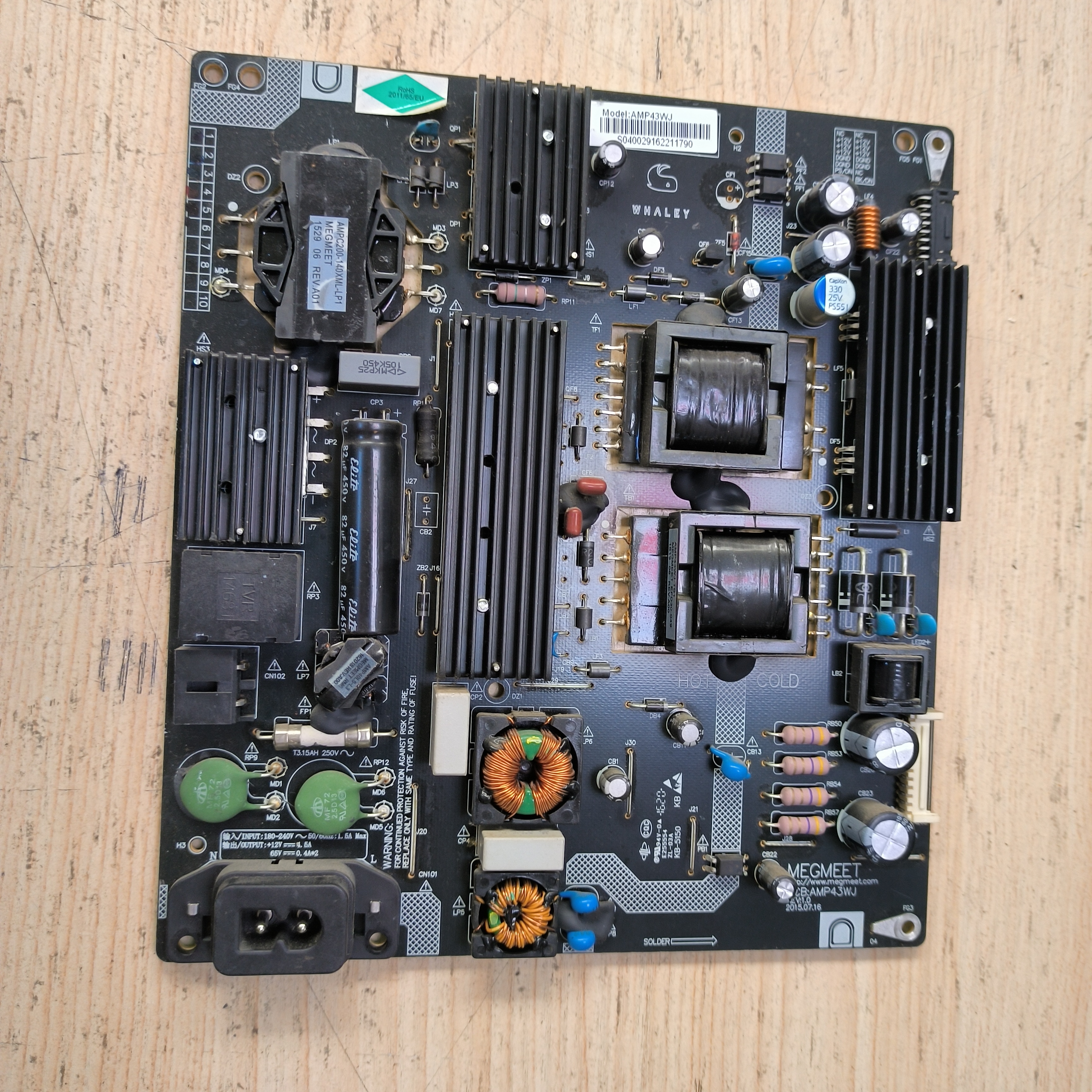 微鲸WTV43K1J电源板AMP43WJ