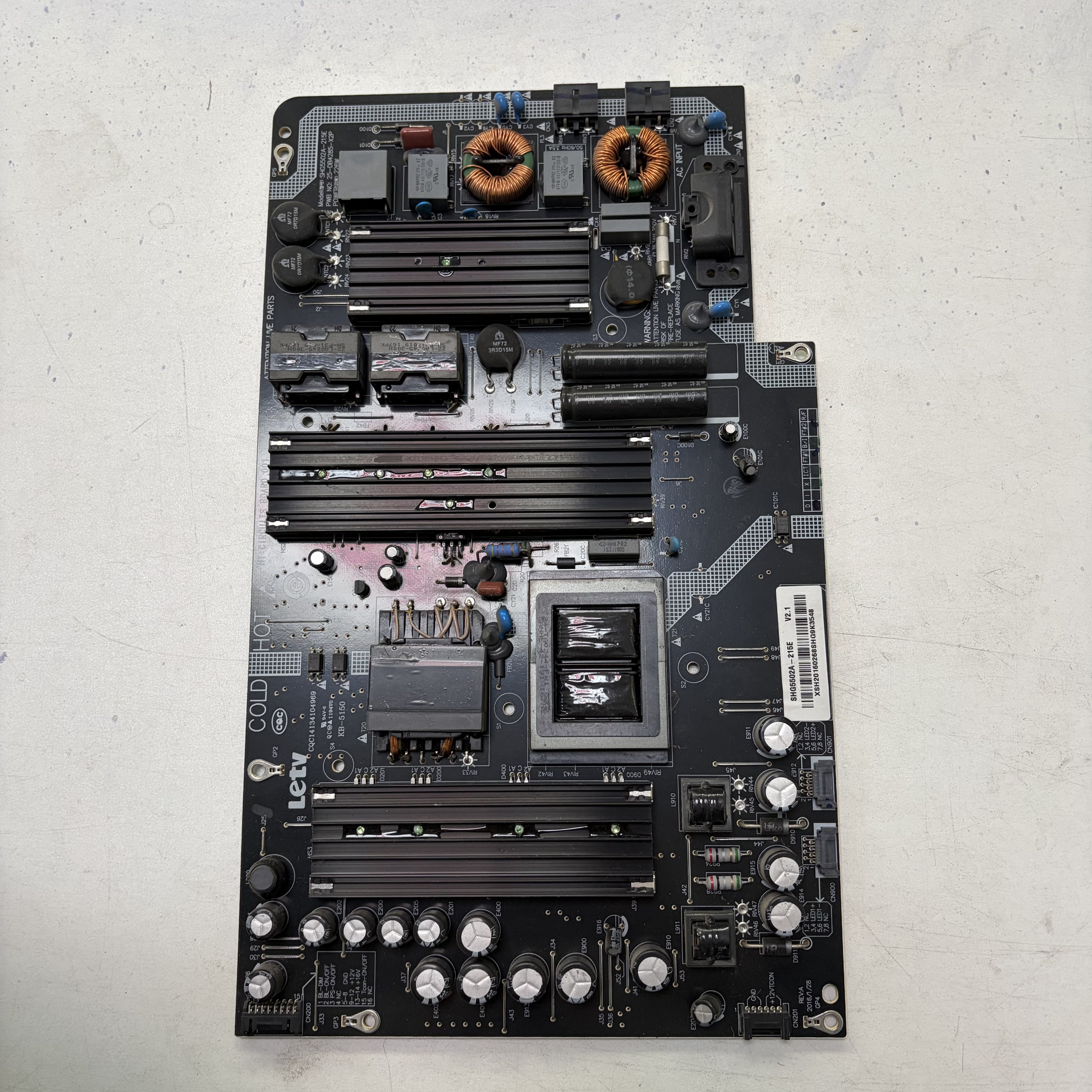 原装乐视X65 L653I0 电源板SHG5502A-215E 25-DB4285-X2P实图