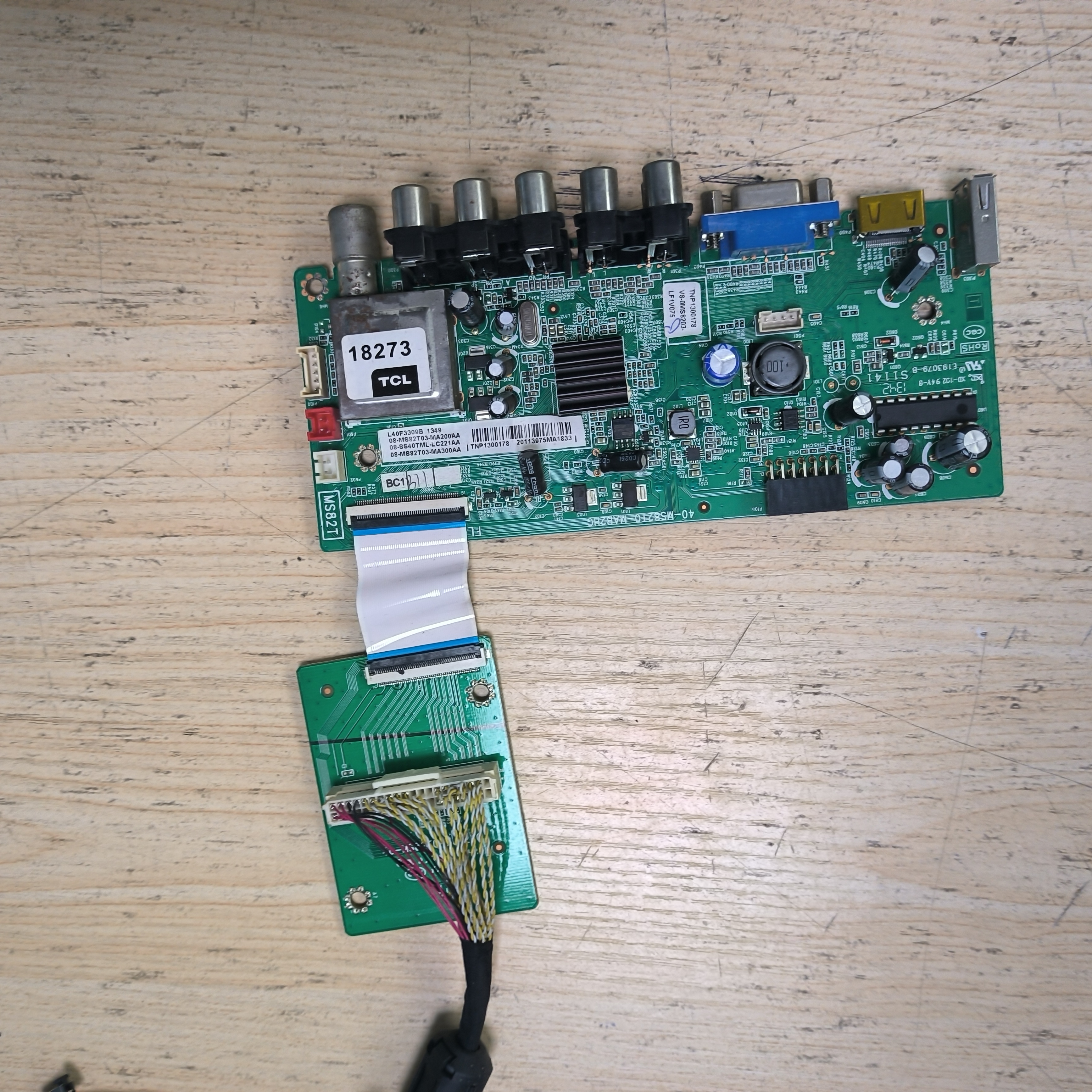 TCL L40F3309B 主板 40-MS82T0-MAB2HG 屏LVF399NDDL