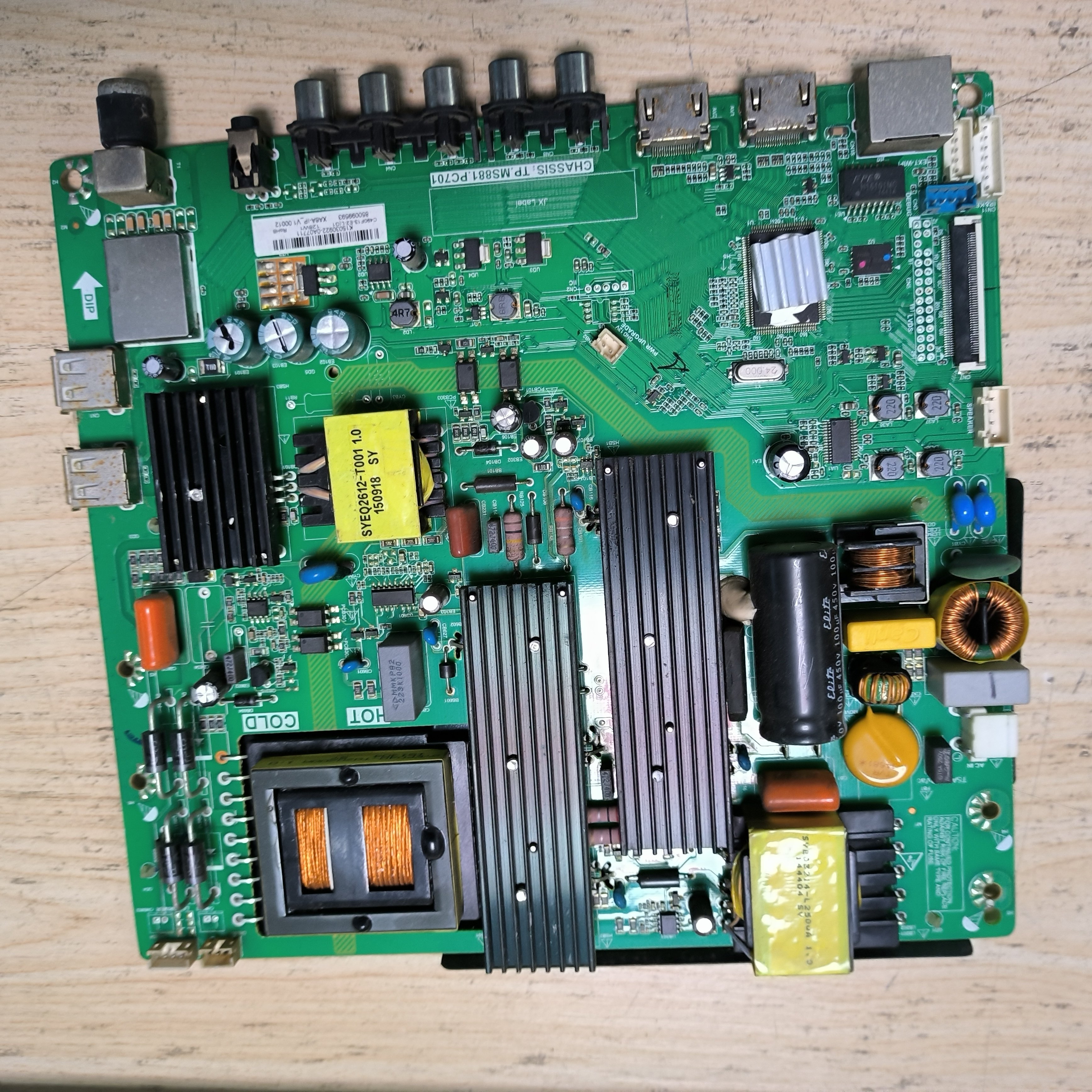 长虹LED49C1000N主板 TP.MS881.PC701屏C490F13-E2-L(G)