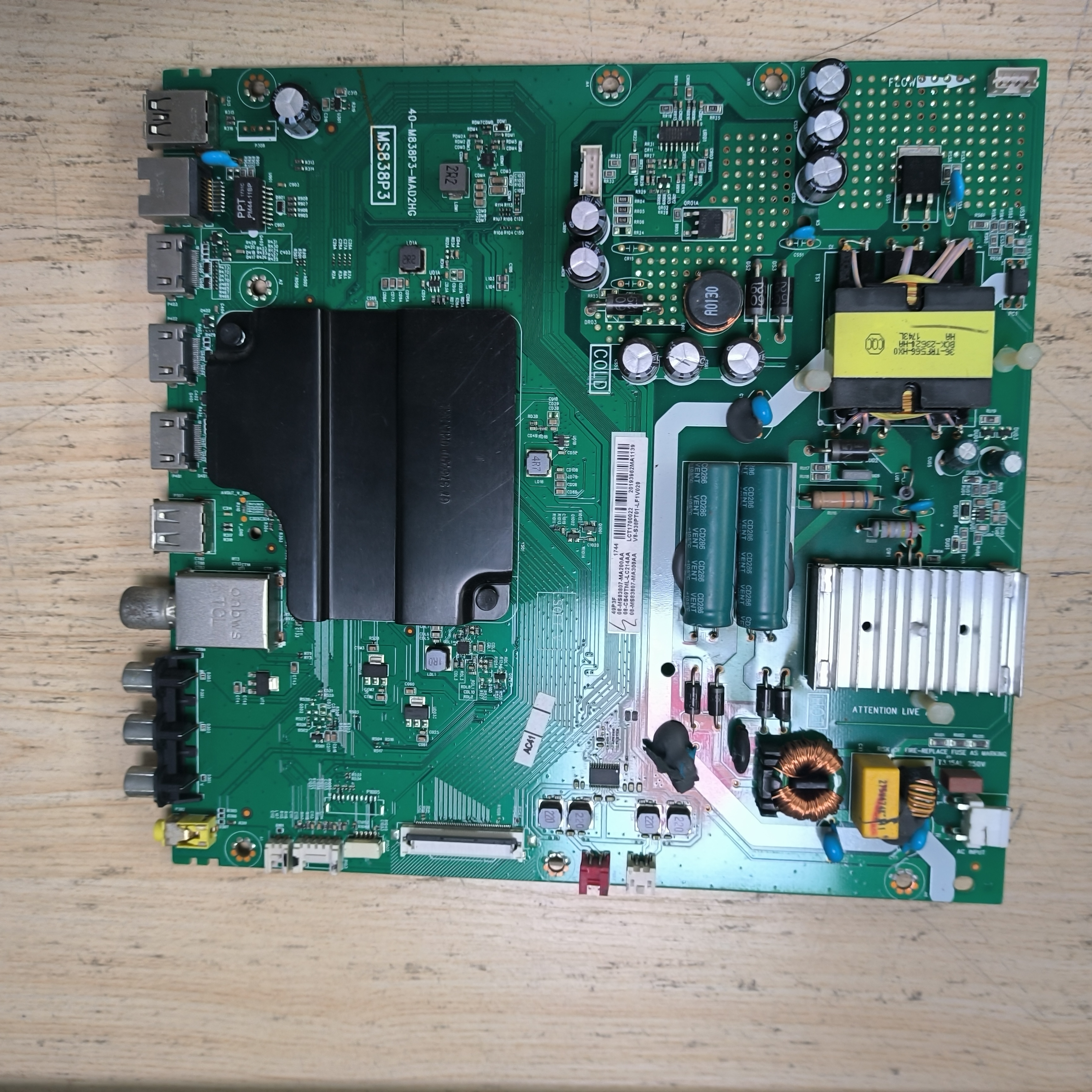 原装TCL 49P3F主板 40-M838P3-MAD2HG 屏 LVF485ND1L CD9W03