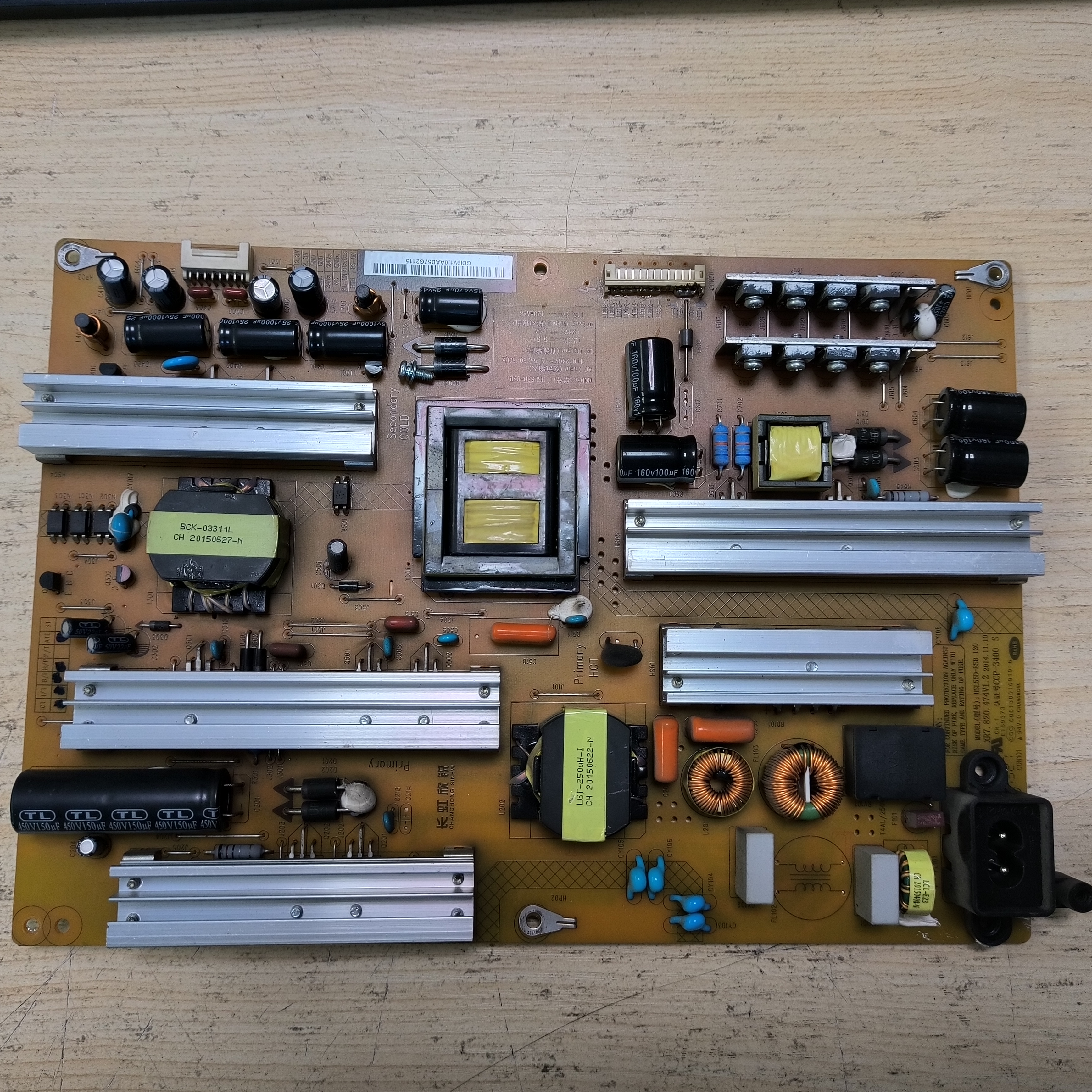 原装拆机 长虹55Q2FU电源板HSL55D-8SB 120 XR7.820.474 V1.2现货