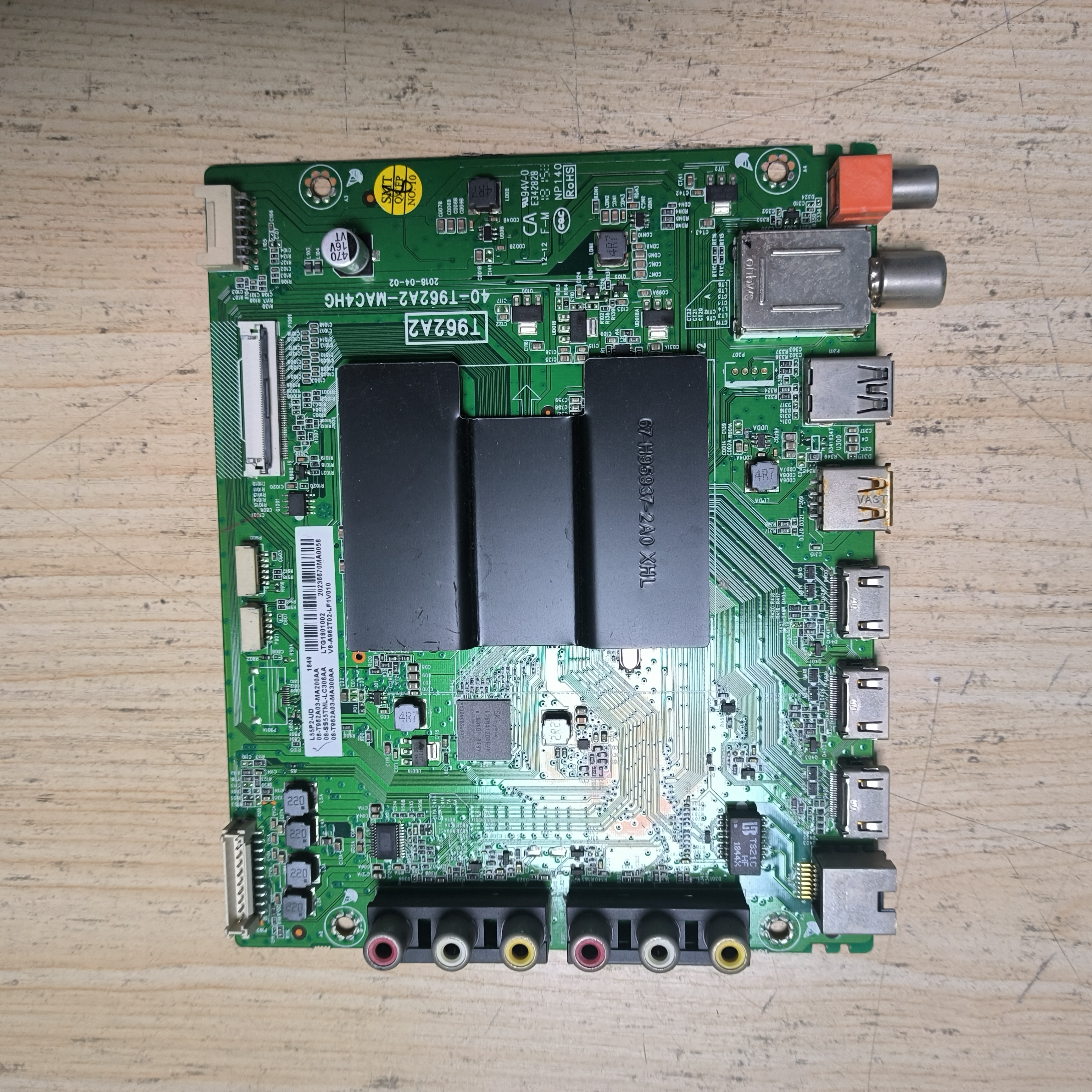 拆机TCL L55P2-UD主板40-T962A2-MAC4HG配屏LVU550ND1L现货