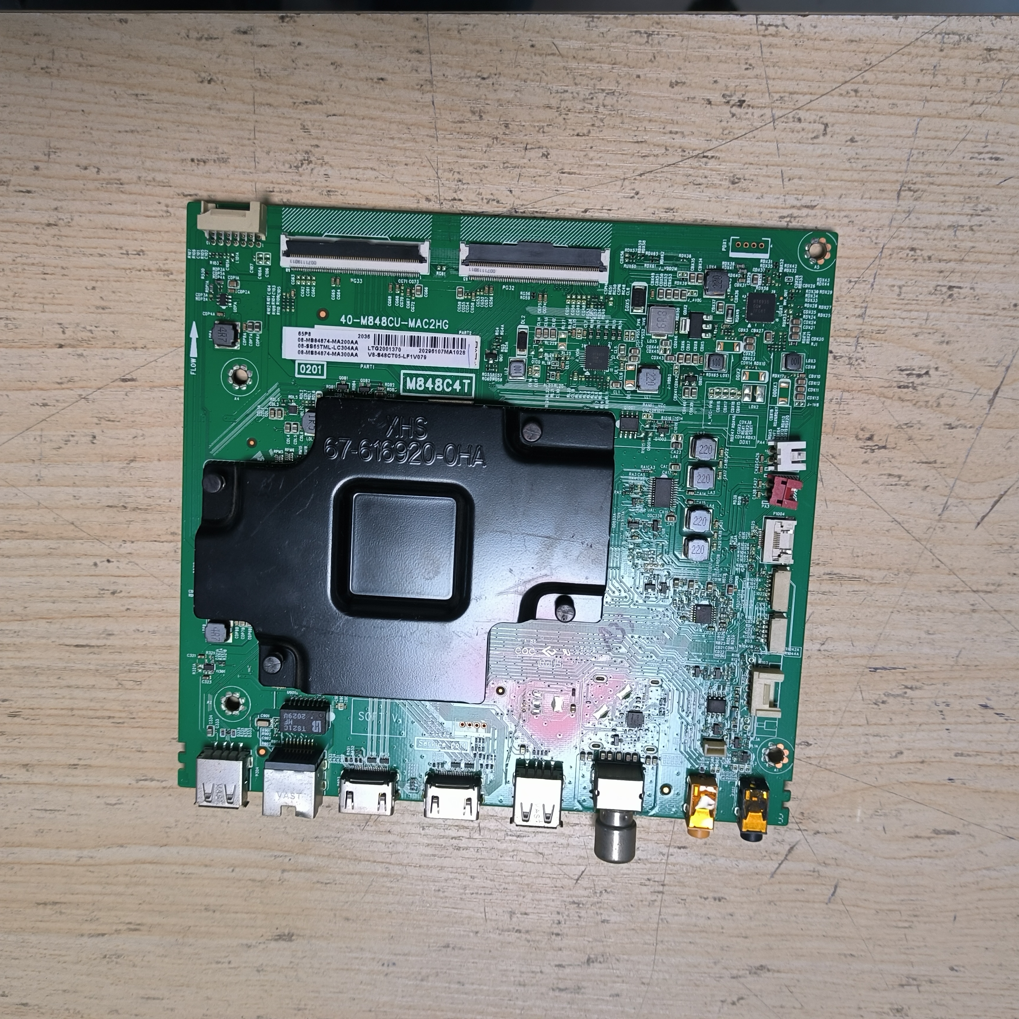 TCL 65P8主板40-M848CU-MAC2HG屏LVU650NEBL SS9W00