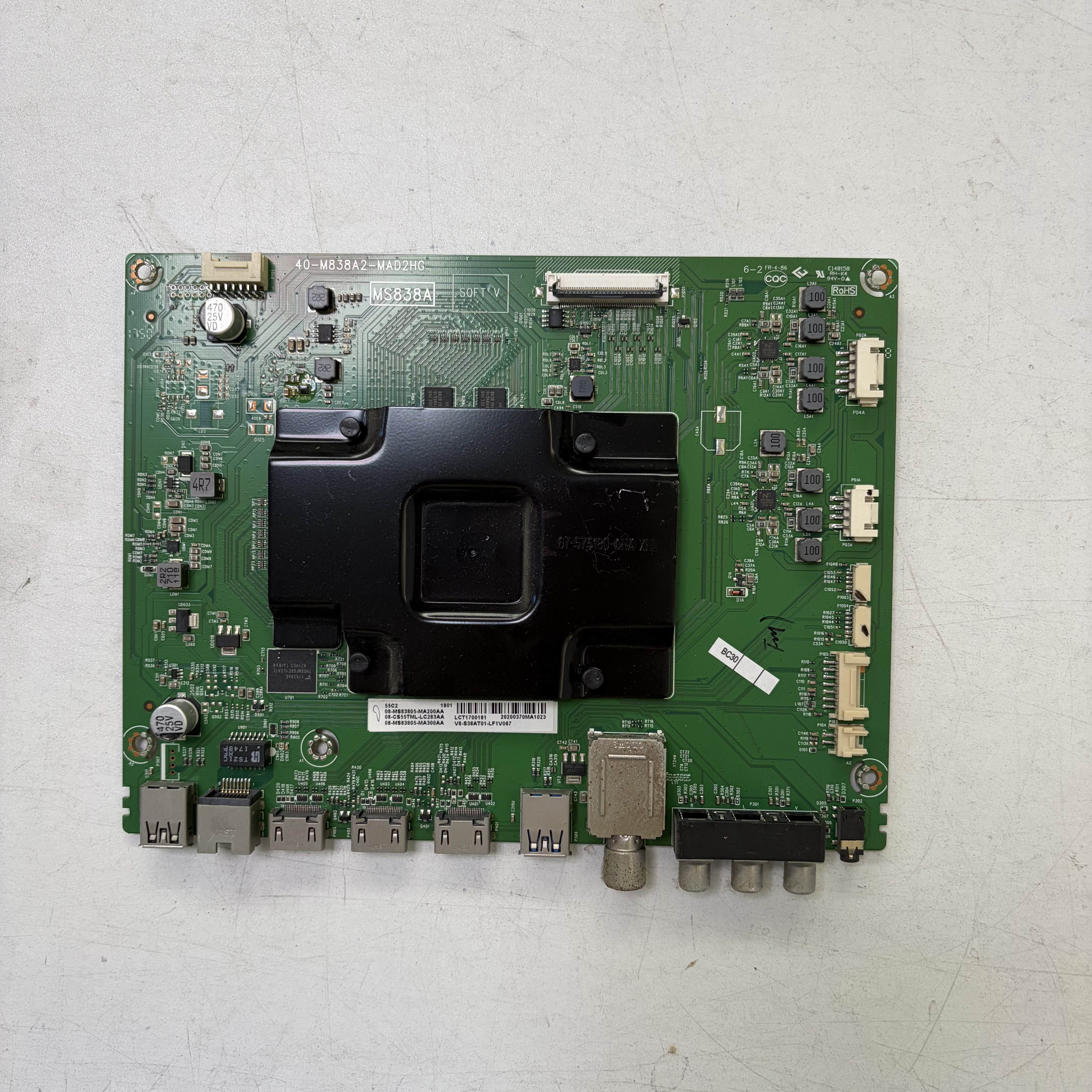 原装 TCL 55C2液晶电视机主板40-M838A2-MAD2HG屏LVU550NE3L