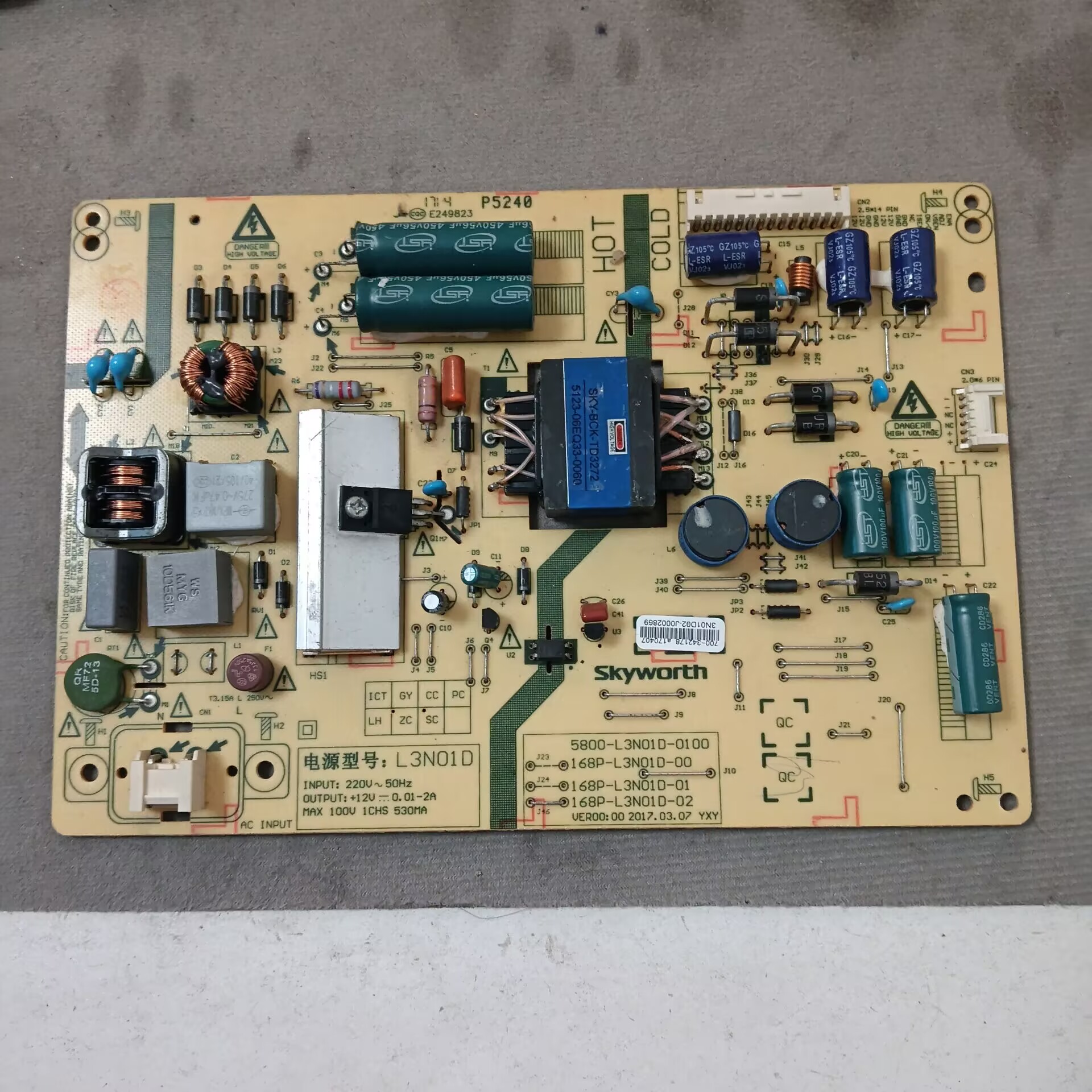 创维43K2液晶电源板5800-L3N01D-0000 168P-L3N01D-00