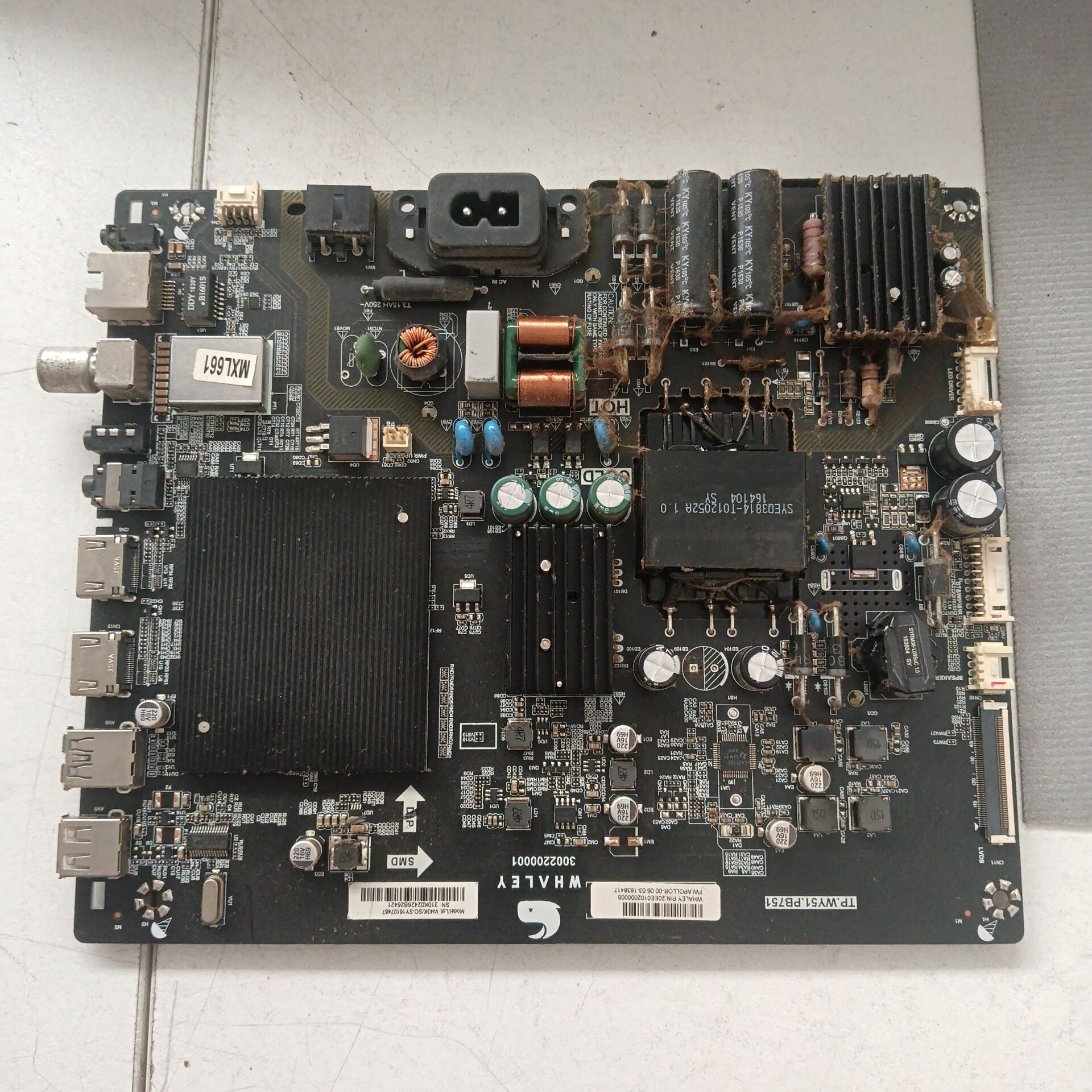 原装微鲸W43F主板TP.WY51.PB751配屏TPT430H3-FHBN40.K