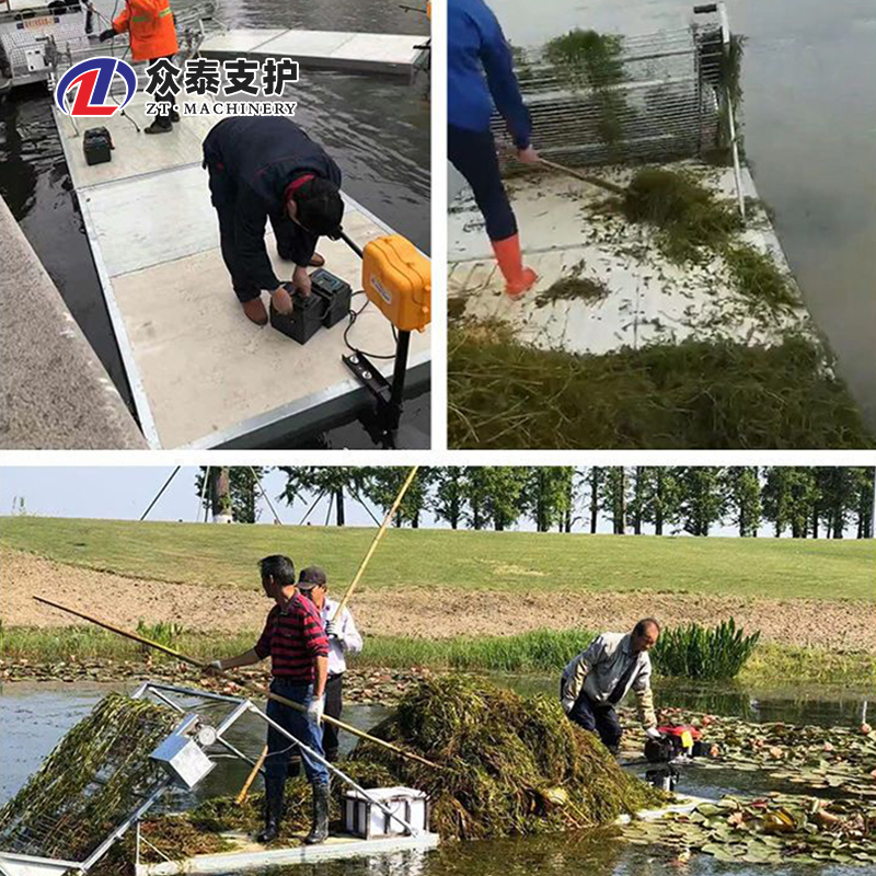 水下割草船水库草收割机全自动粉碎水葫芦池塘河道清理垃圾打捞船