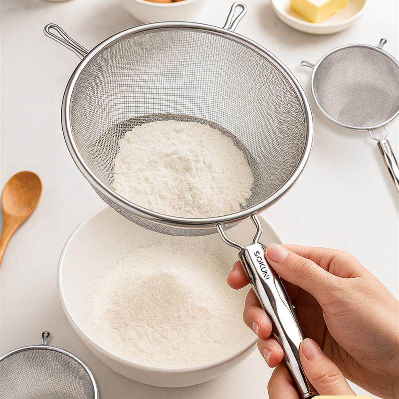 筛子筛网日本过滤面粉筛烘焙专用不锈钢过筛粉家用工具筛面筛网网