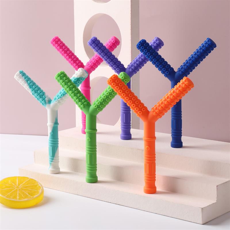 新款儿童Y型咬胶棒正畸咬