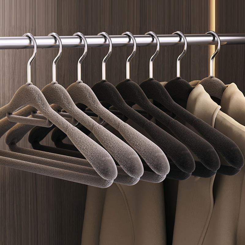 大衣专用衣架宽肩植绒架子