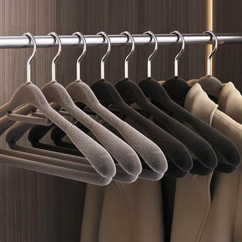 大衣专用衣架宽肩植绒架子