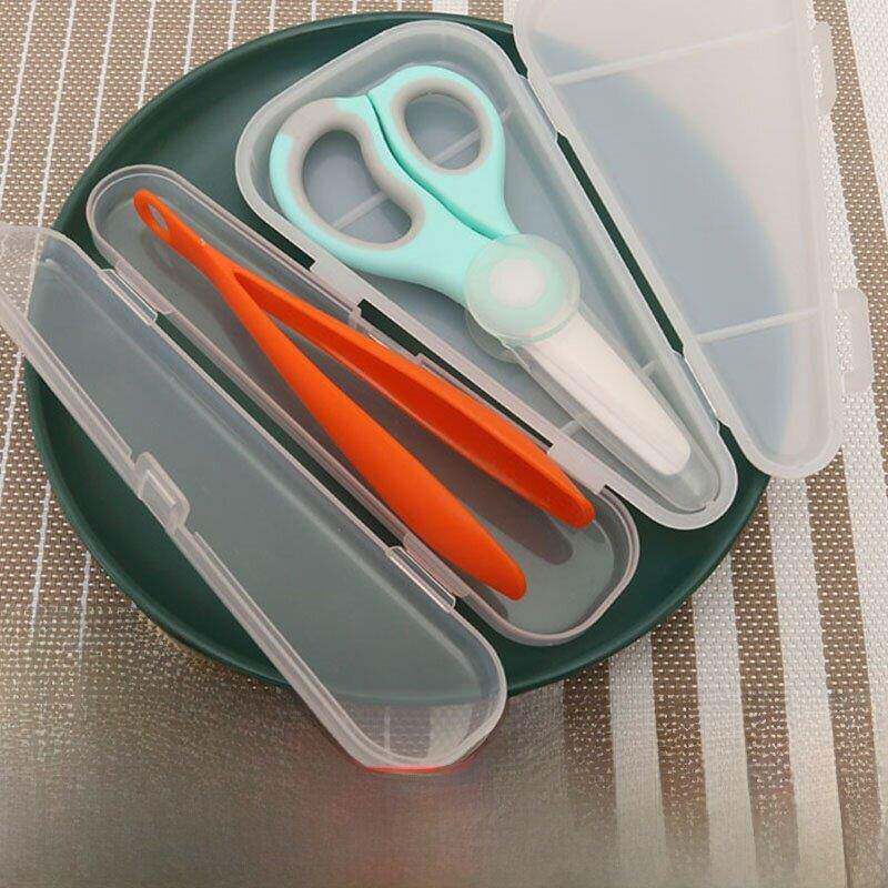 陶瓷剪刀儿童食物辅食筷子勺子日本剪便携带盒子外带小号套装剪肉