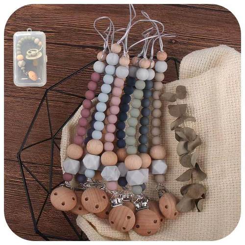 安抚奶嘴防掉链婴儿硅胶可