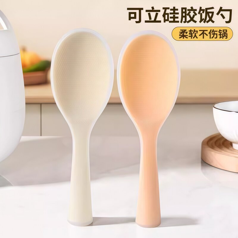 日本硅胶饭勺食品级耐高温不粘米