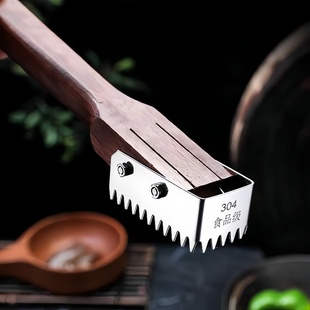 日本木柄鱼鳞刨刮鳞器杀鱼专用工具去鳞神器鱼刷子打鳞器厨房家用