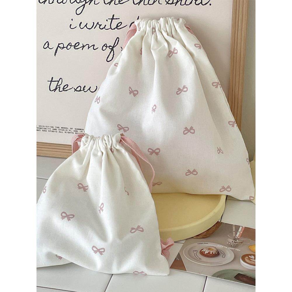 收纳袋抽绳束口袋化妆包零食小袋子便携收纳包化妆袋姨妈巾小布袋