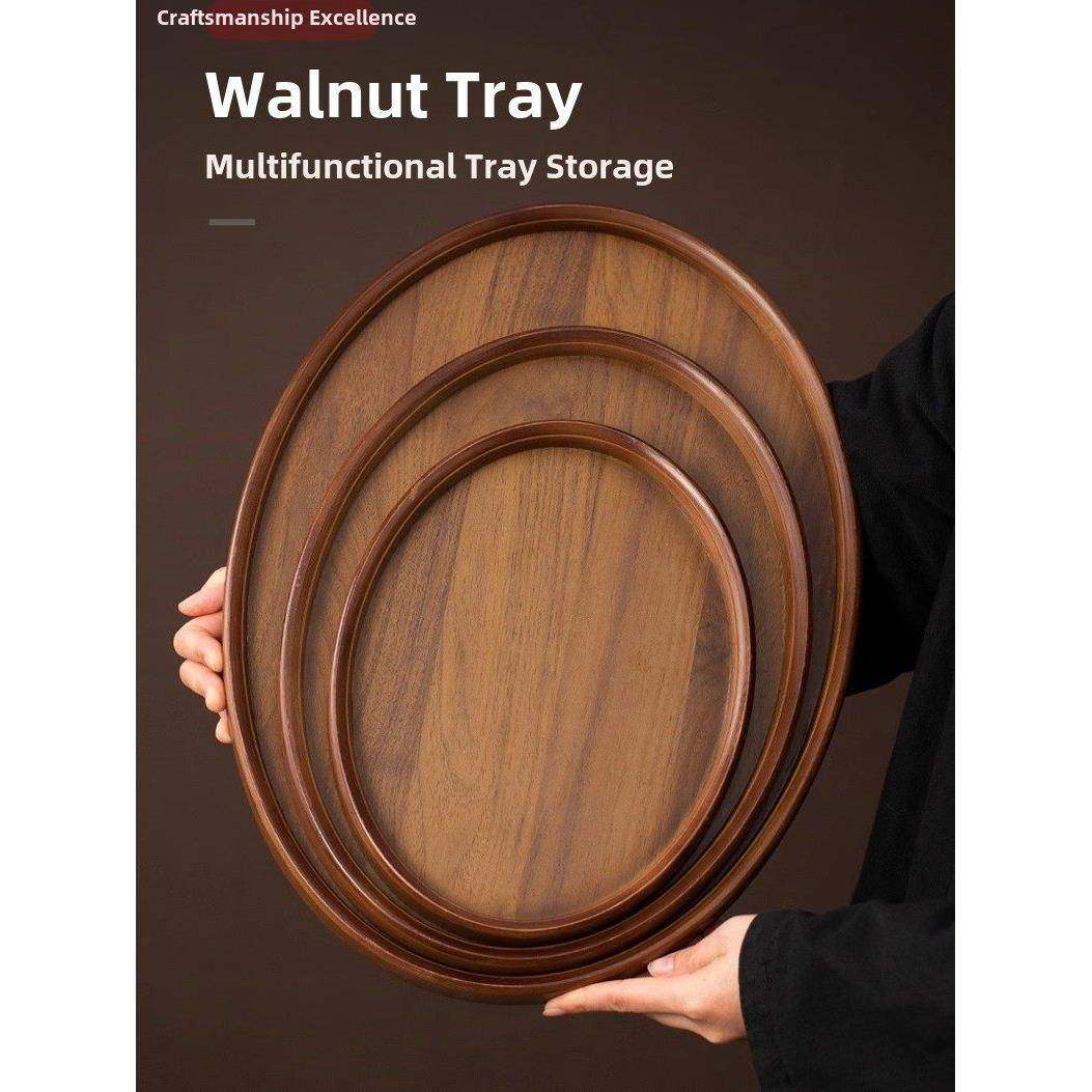 椭圆形竹质水果盘餐盘简约复古家用茶盘茶水杯盘椭圆形托盘,餐饮具,盘,淘宝优惠券,粉丝福利购,淘宝优惠卷