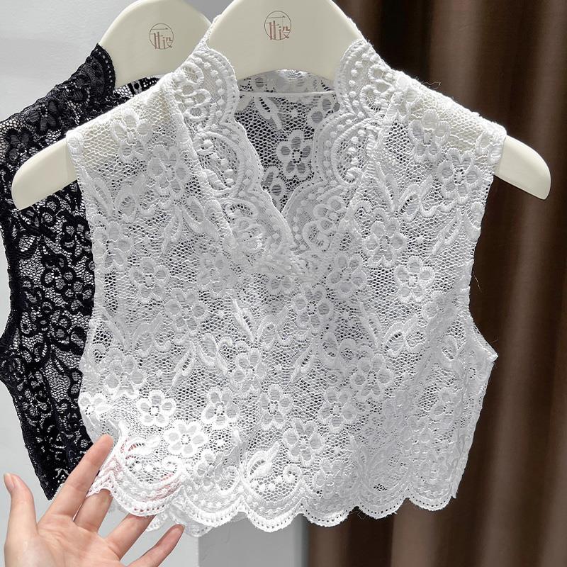 假领子高档百搭女v领高档