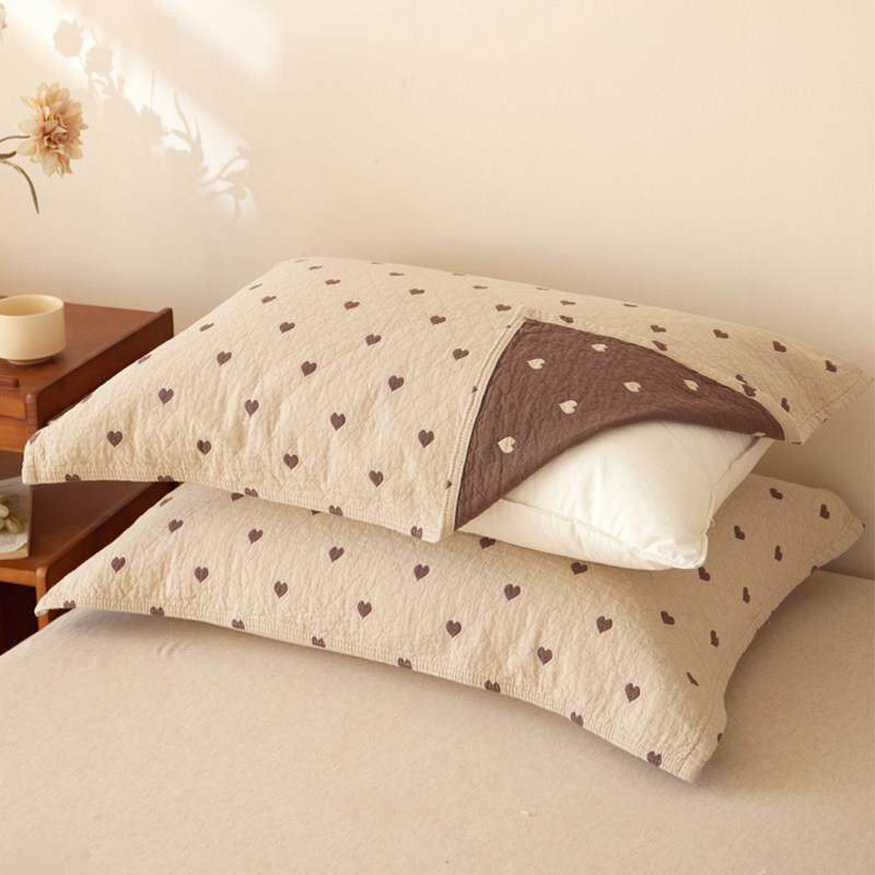 枕巾2026新款纯棉一对装纱布2026新款可固定枕头巾防头油绑带轻奢