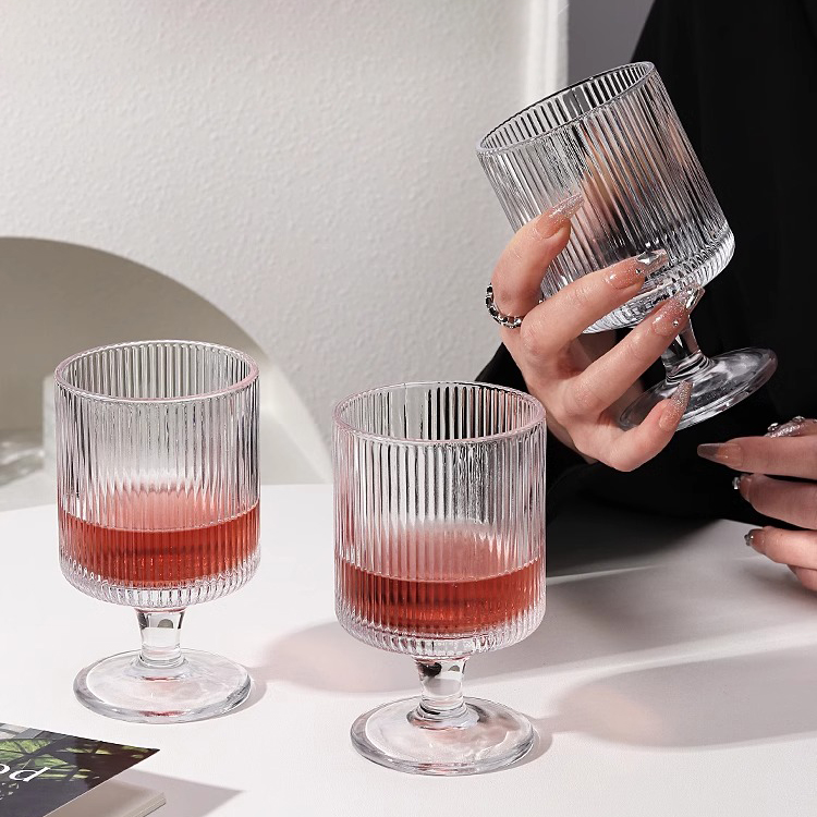 玻璃杯红酒杯高脚杯家用杯子高级水杯轻奢饮料杯微醺套装咖啡杯大